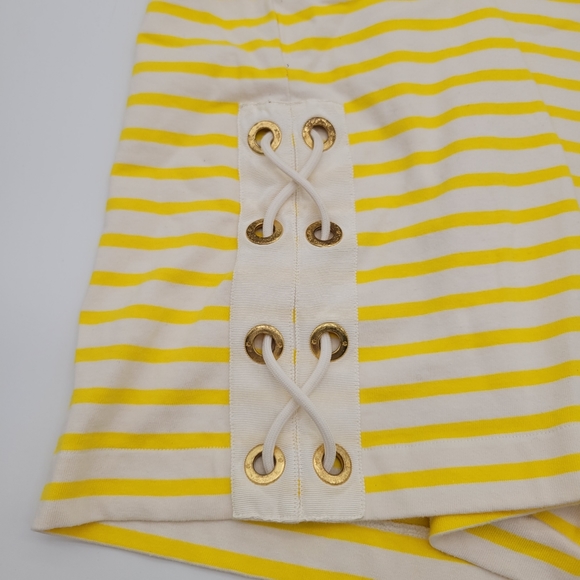 Lauren Ralph Lauren Striped Cotton Flutter-Sleeve T-Shirt Womens‎ Sz L - Picture 11 of 13